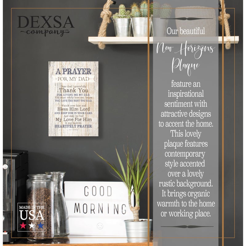 DEXSA Prayer for My Dad Wood Frame Wall Plaque for Fatherâ€™s Day, Birthday Gift for Dad | Made in USA | Bonus Dad Gift, Father-in-Law Picture Frame | Best Dad Plaque from Son or Daughter | 6x9 inches - Image 2